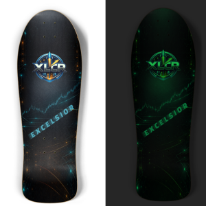 powertrader xclr excelsior old school style skateboard deck