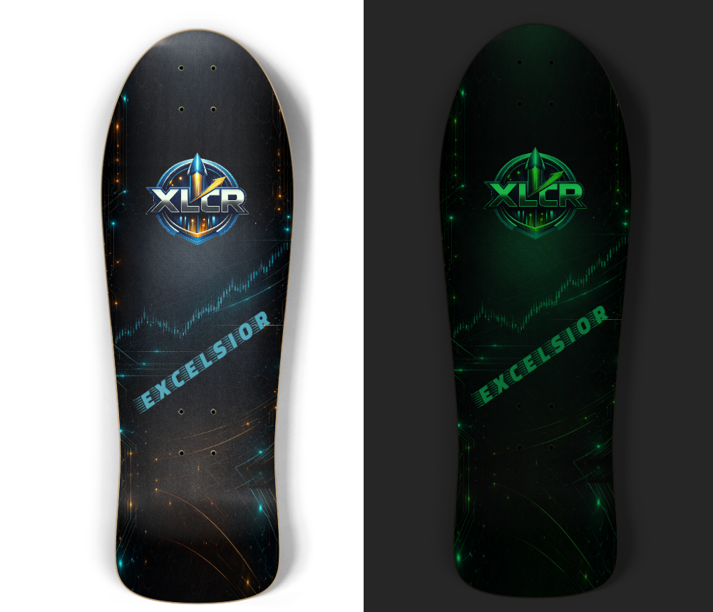 powertrader xclr excelsior old school style skateboard deck